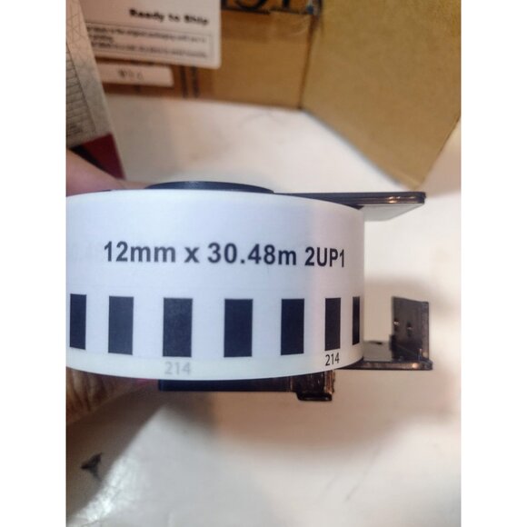 Betkey Thermal Continuous Label Replacement Brother DK-2214 5 Rolls 12mm x30.48m - Picture 3 of 4